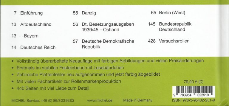 Rolzegels Duitsland achterzijde